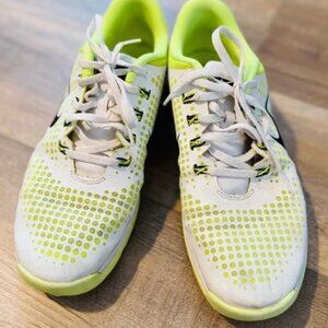 Nike White and Neon Yellow Sneakers